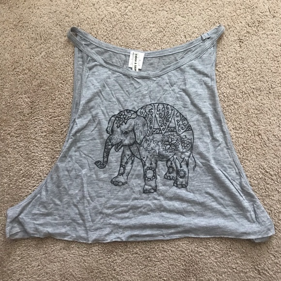 Emma & Sam Tops - LF Emma & Sam Elephant tank top crop top Emma & Sam Tops - LF Emma & Sam Elephant tank top crop top